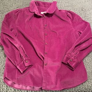 Loft Women’s large L ribbed shacket - fuchsia